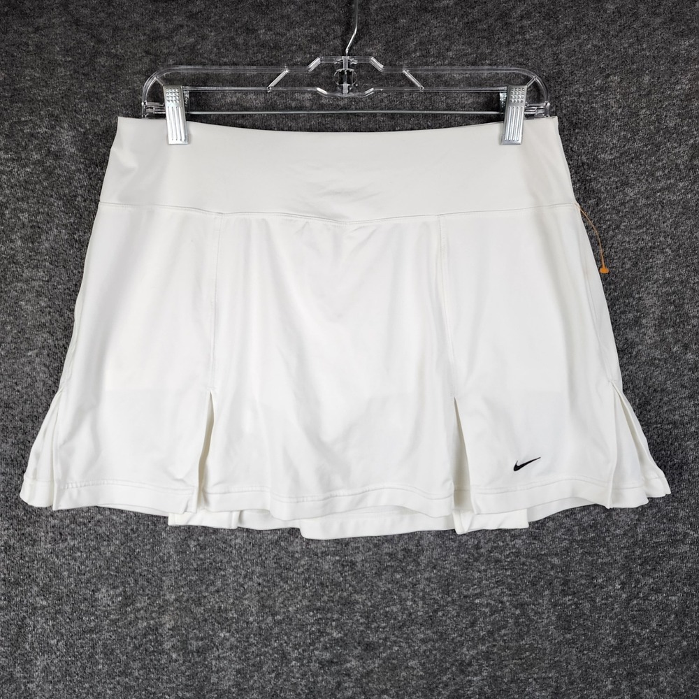 Nike Skort Womens M 363386-100 White Dri-FIT Tennis Golf EUC